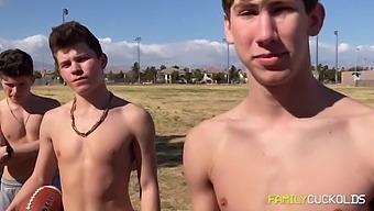 Teen And Mature Boys Engage In Taboo Gangbang