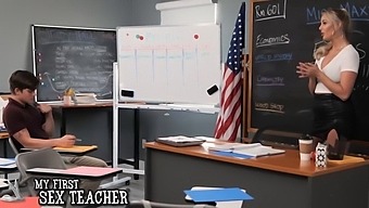 Jordan Maxx, The Seductive Teacher, Aids Her Student In Both Academic And Sexual Success.