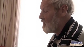 European Teen Swallows Cum From Big Old Man'S Penis In Dogstyle
