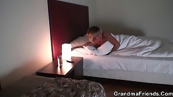 Two Young Men Pleasure An Older Blonde Mature And Her Grandson