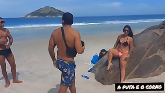 A Steamy Session Of Lovemaking Occurred On A Nude Beach Between Two African American Individuals Following A Photo Shoot