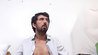 Big Cock And Big Tits In Black Underwear And Social Shirt