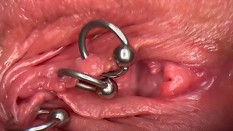 Intense Close-Up Of Pierced Vagina And Wetness Leading To Internal Ejaculation
