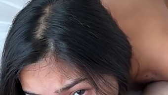 Asian Babe Gets Facial And Pussy Penetration