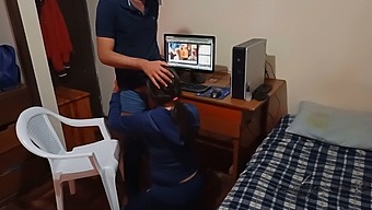 Maid Unexpectedly Catches Me Watching Porn And Reacts Strongly, Demanding My Attention
