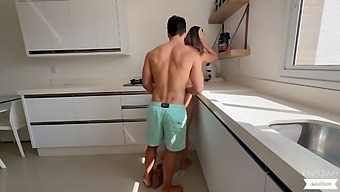 Adakham'S Stunning Wife Gets A Surprise In The Kitchen With Hot Sex