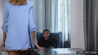 A Blonde Teacher Enjoys A Ride On Her Student'S Large Penis In A College Dorm