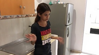 My Stepsister Gives Me A Blow Job In Our New Family Home In High Definition.